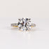 LAB-GROWN DIAMOND ROUND BRILLIANT-CUT CATHEDRAL PAVÉ BAND ENGAGEMENT RING image 0