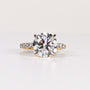 LAB-GROWN DIAMOND ROUND BRILLIANT-CUT CATHEDRAL PAVÉ BAND ENGAGEMENT RING image 0