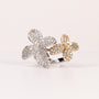 TWO-TONE PAVÉ FLOWER RING image 0