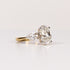 LAB-GROWN DIAMOND OVAL & PEAR SIDE-STONE THREE-STONE ENGAGEMENT RING image 1