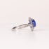 BLUE TOPAZ & DIAMOND OVAL CABOCHON HALO RING image 2