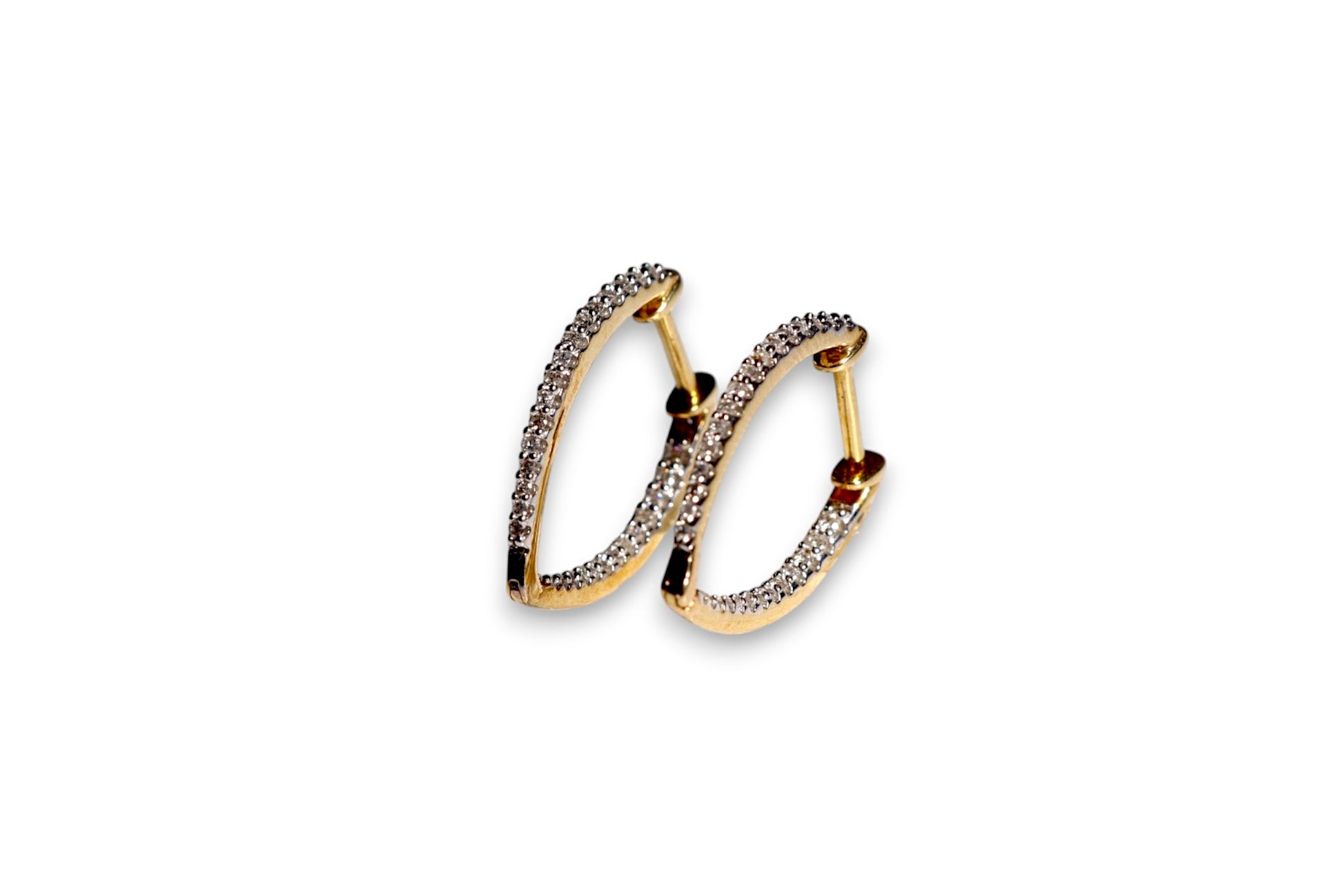 DIAMOND MARQUISE HOOP EARRINGS image 1