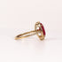 RUBY & DIAMOND OVAL HALO RING image 2