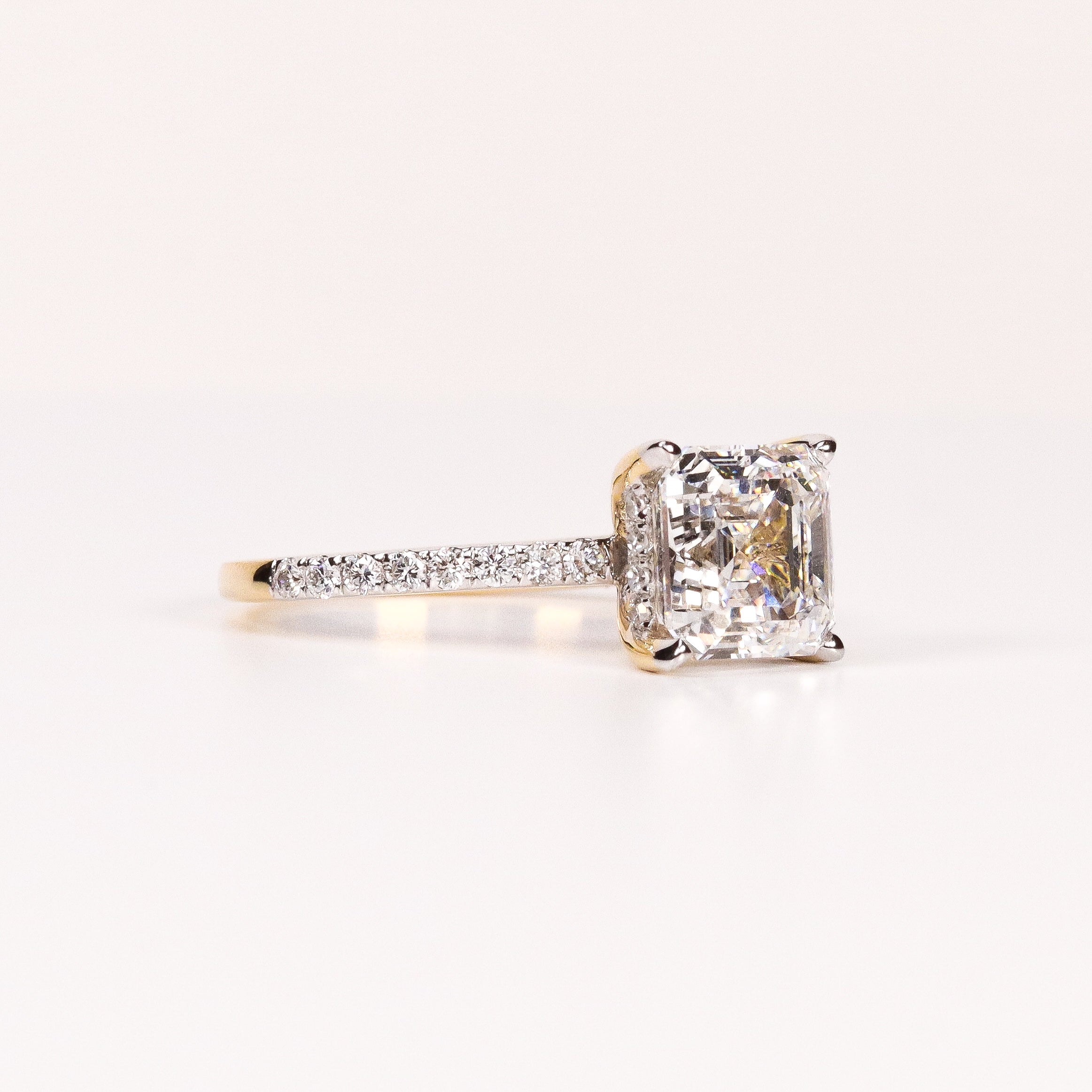 LAB-GROWN DIAMOND EMERALD-CUT ENGAGEMENT RING image 1