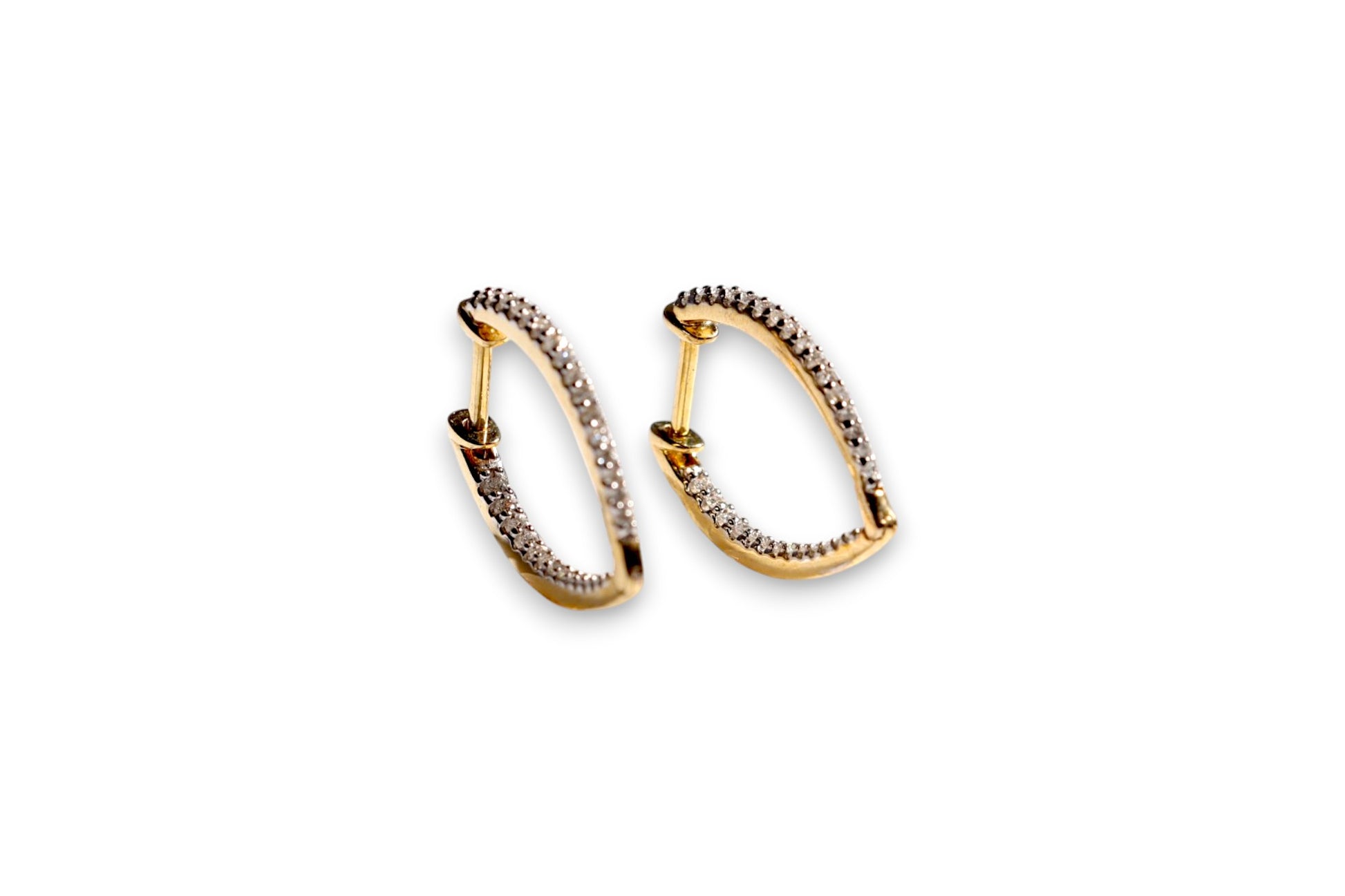 DIAMOND MARQUISE HOOP EARRINGS image 2