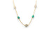 NATURAL EMERALD & ROSE-CUT DIAMOND STATION NECKLACE image 0