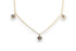 DIAMOND QUATREFOIL TRIPLE DANGLE CHARM NECKLACE image 1