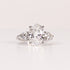 LAB-GROWN DIAMOND OVAL & PEAR SIDE-STONE THREE-STONE ENGAGEMENT RING image 0