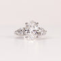 LAB-GROWN DIAMOND OVAL & PEAR SIDE-STONE THREE-STONE ENGAGEMENT RING image 0