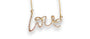 DIAMOND PAVÉ CURSIVE LOVE SCRIPT PENDANT NECKLACE image 0