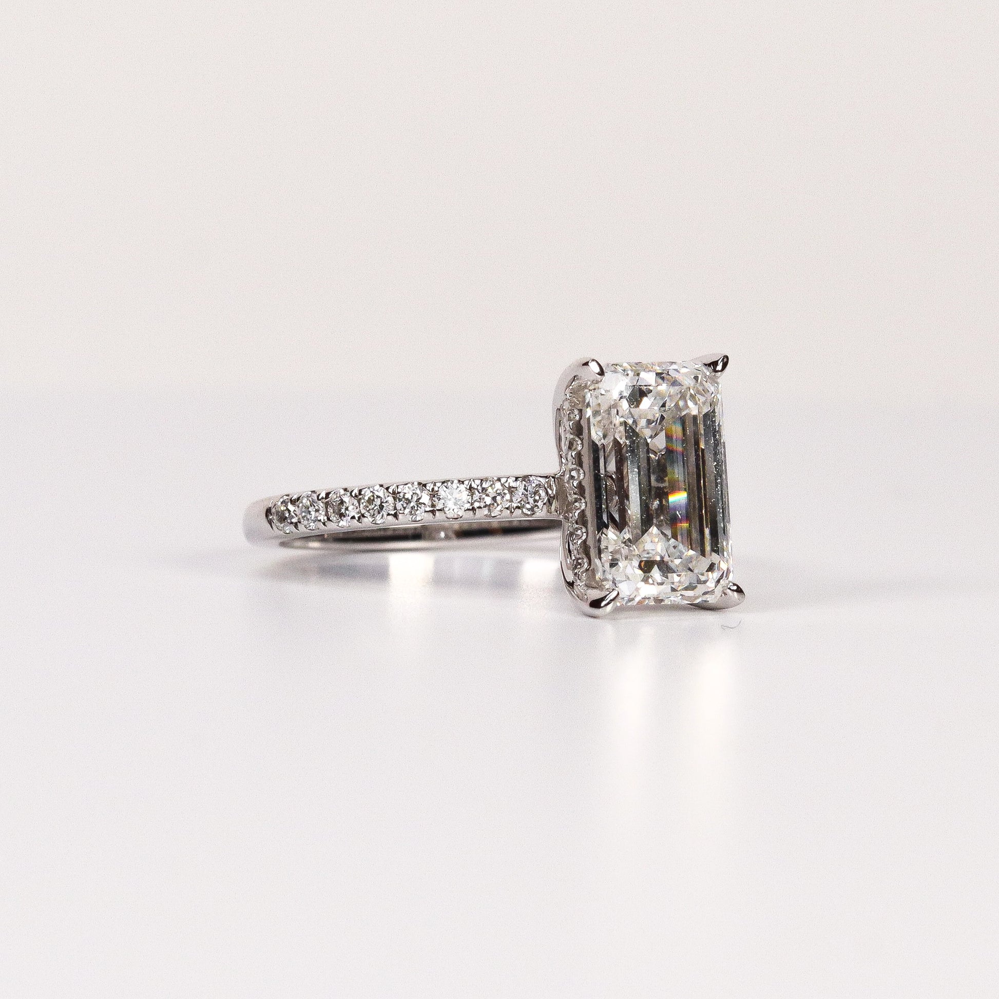 LAB-GROWN DIAMOND EMERALD-CUT ENGAGEMENT RING image 1