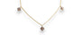 DIAMOND QUATREFOIL TRIPLE DANGLE CHARM NECKLACE image 0