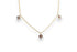 DIAMOND QUATREFOIL TRIPLE DANGLE CHARM NECKLACE image 0