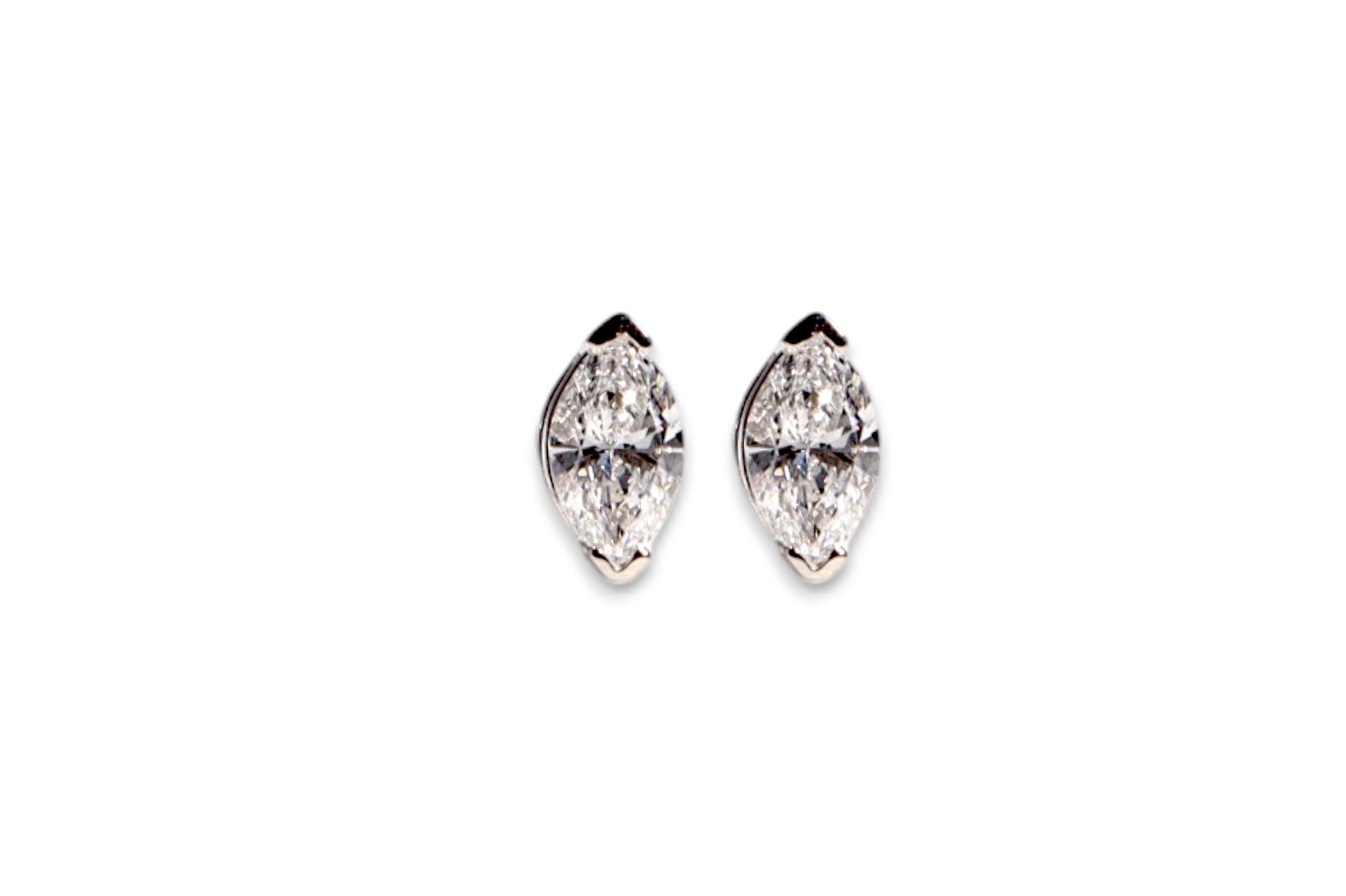 LUXURY LAB-GROWN MARQUISE CUT DIAMOND STUD EARRINGS image 1