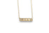 DIAMOND BAR PENDANT NECKLACE WITH BRUSHED GOLD & PAVÉ BORDER image 1