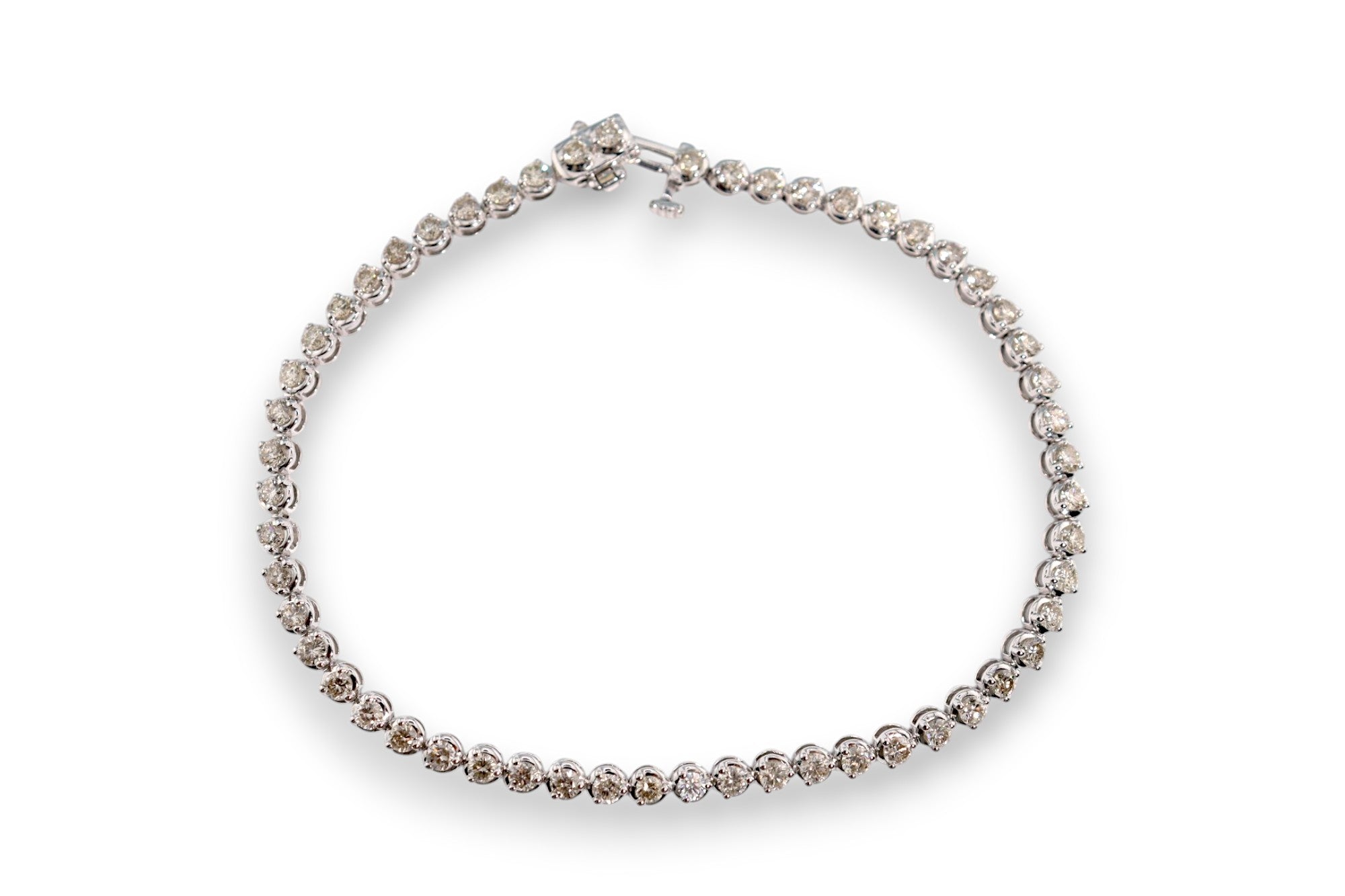 LUXURY LAB GROWN ROUND BRILLIANT DIAMOND TENNIS BRACELET image 0