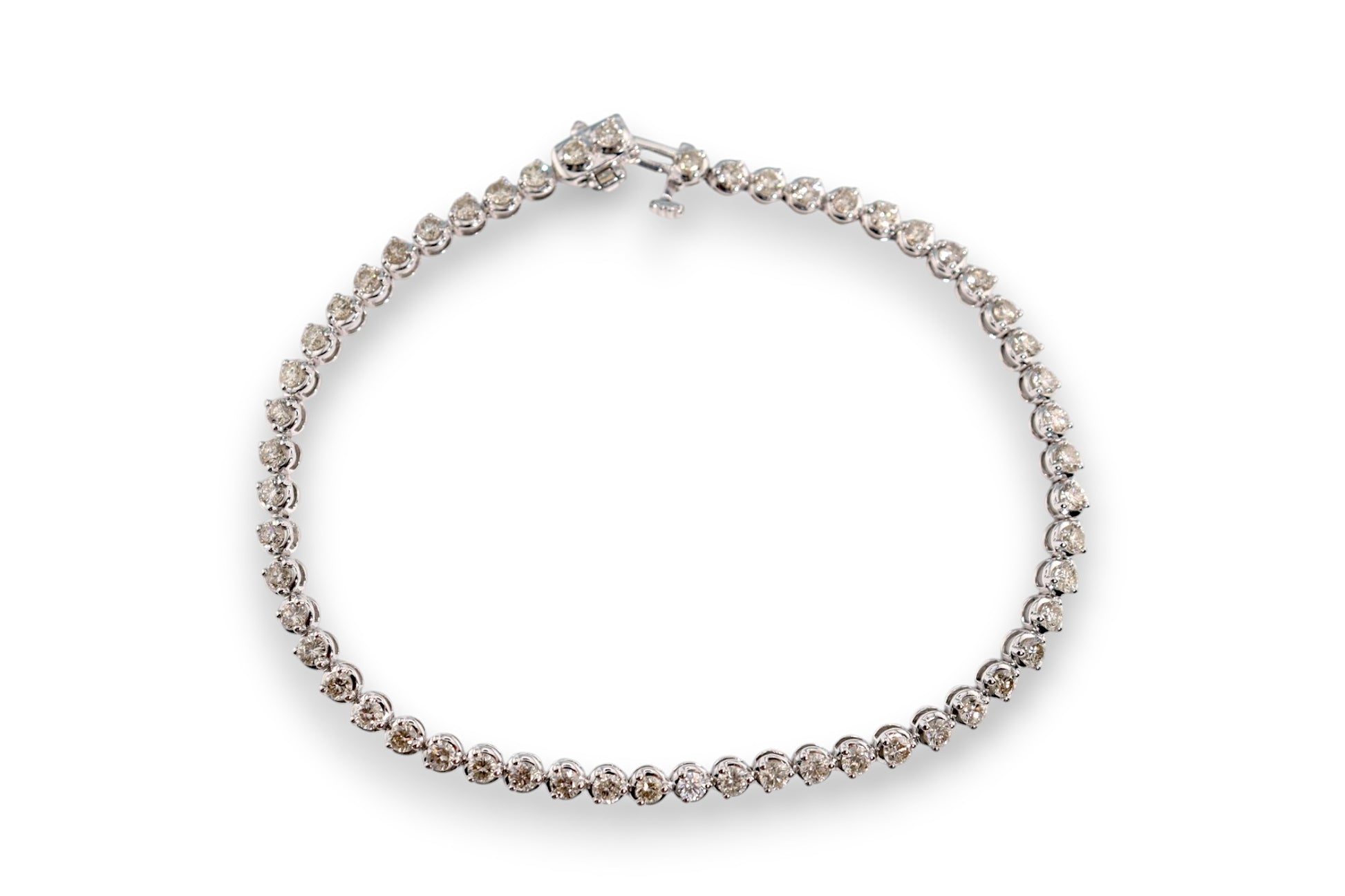 LUXURY LAB GROWN ROUND BRILLIANT DIAMOND TENNIS BRACELET image 0