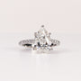 LAB-GROWN DIAMOND PEAR BRILLIANT-CUT PAVÉ BAND ENGAGEMENT RING image 0