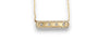 DIAMOND BAR PENDANT NECKLACE WITH BRUSHED GOLD & PAVÉ BORDER image 0