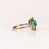 EMERALD & PAVÉ DIAMOND OVAL CLUSTER RING image 2