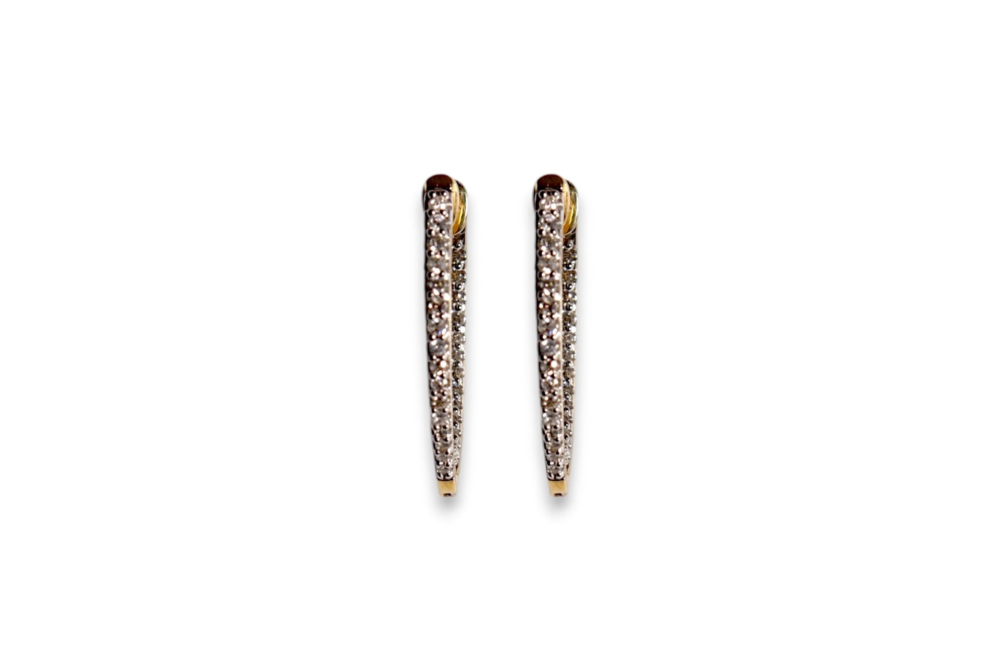 DIAMOND MARQUISE HOOP EARRINGS image 0