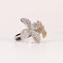 TWO-TONE PAVÉ FLOWER RING image 1