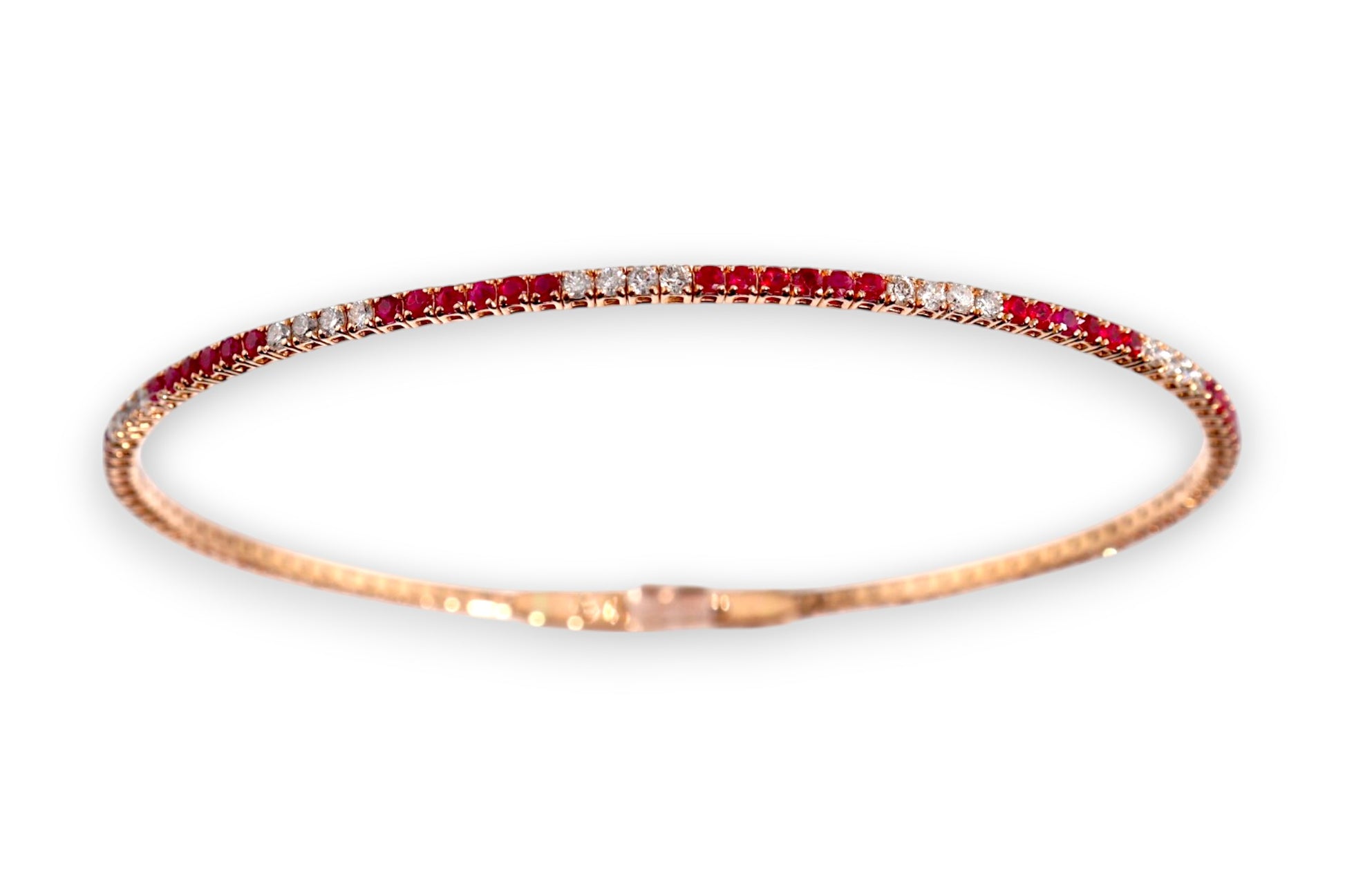 RUBY & DIAMOND PAVÉ BANGLE BRACELET image 2