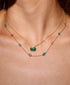 NATURAL EMERALD-CUT EMERALD BEZEL SOLITAIRE NECKLACE image 3