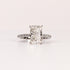 LAB-GROWN DIAMOND RECTANGULAR RADIANT-CUT PAVÉ BAND ENGAGEMENT RING image 0