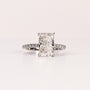 LAB-GROWN DIAMOND RECTANGULAR RADIANT-CUT PAVÉ BAND ENGAGEMENT RING image 0