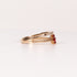 RUBY & DIAMOND PEAR-CUT FLOWER DOUBLE BAND RING image 2